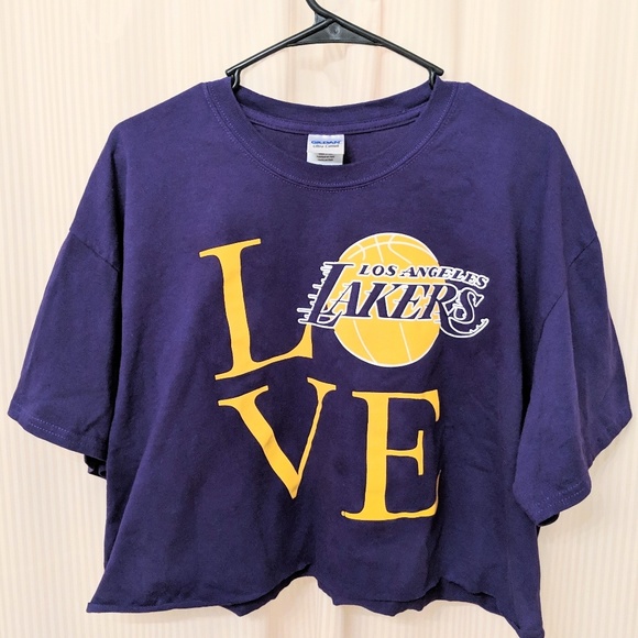 Gildan Tops - Los Angeles Lakers Vintage Crop Top